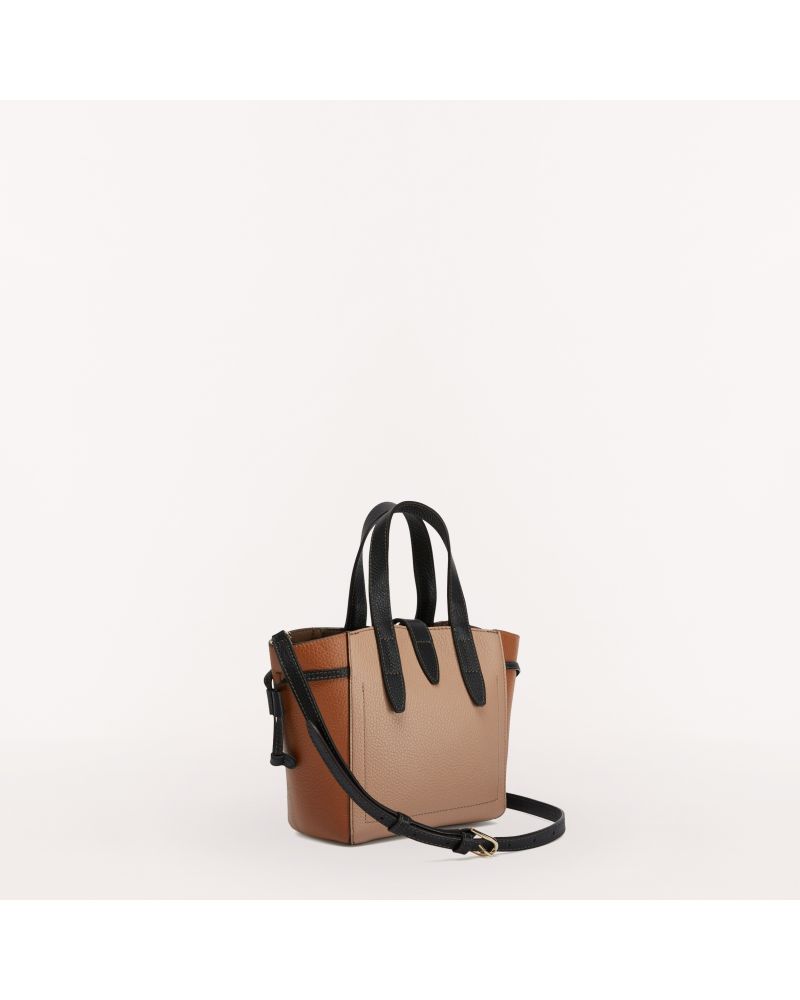 Furla NET M TOTE - Handbag - greige/cognac/nero/grey 