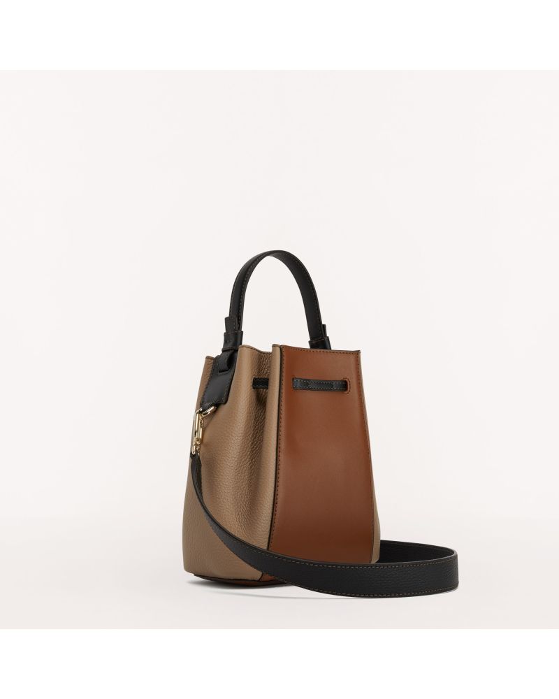 Furla FURLA MIASTELLA MINI BUCKET BA Cognac, Bucket Bag